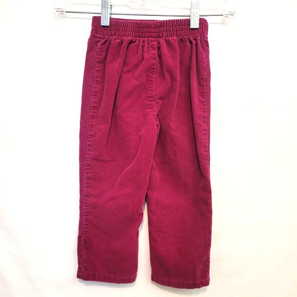 Vintage Nick Jr Girls Pants 3T Magenta Embroidered Flowers Y2K Toddler - Picture 4 of 7